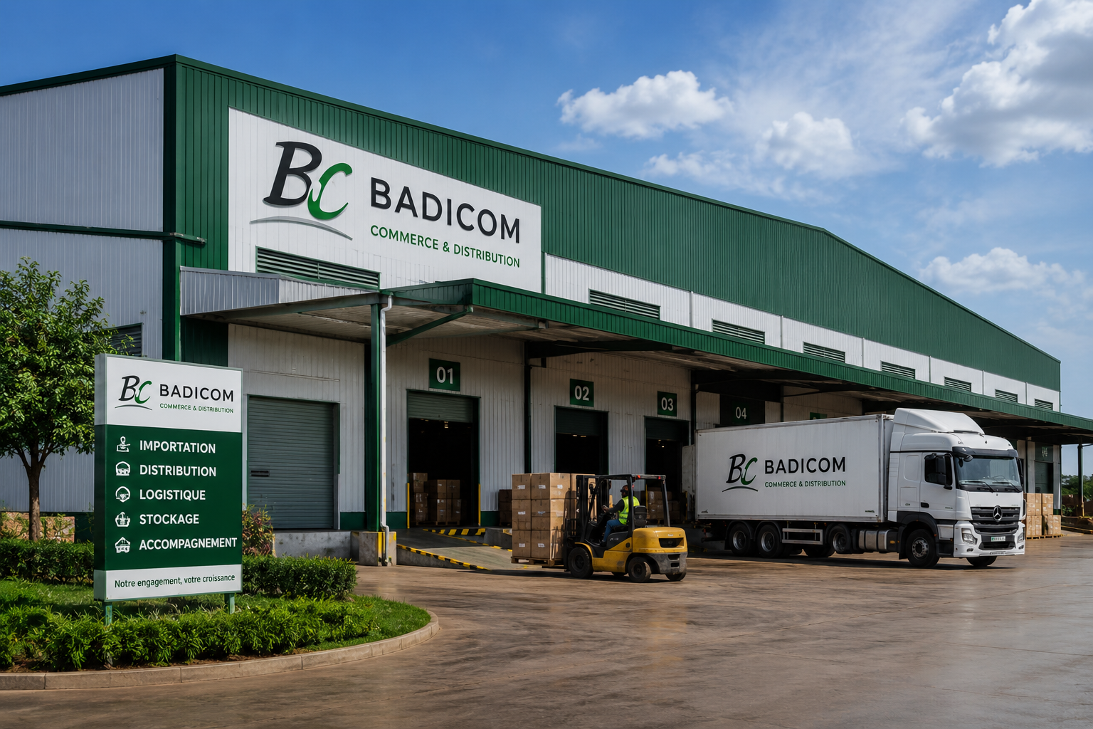 Entrepôt BADICOM commerce et distribution